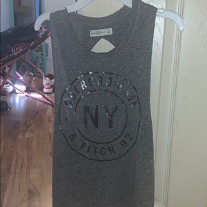 Gray tank top open back
